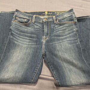 7 For All Mankind Classic Blue Cropped Jeans
